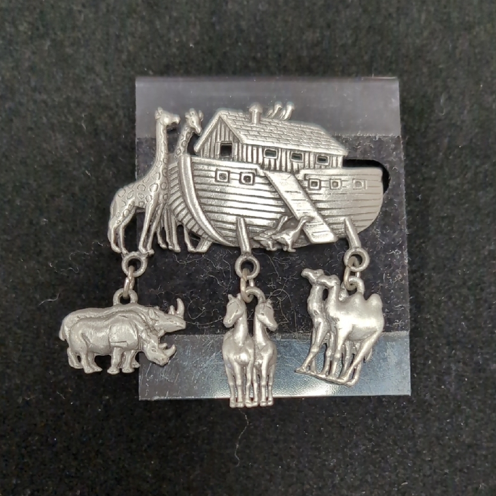 Silver Noah's Ark Brooch